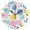 Black, variant on Colorful Circles Swirl Round Wall Clock Silent Analog Battery Operated Black Pointer Home Decor 9.84" Diameter