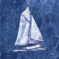thumbnail image 3 of Gango Home Decor Coastal Vintage Indigo and White Nautical Map and Sailing Boat Set by Paul Brent (Printed on Paper); Two 12x12in Unframed Paper Posters, 3 of 5
