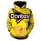 thumbnail image 3 of Sudadera con capucha para hombre y mujer, con estampado 3D divertido de patatas fritas, bolsa para aperitivos, sudaderas de gran tamaño, pulóveres para niños, 3 of 5