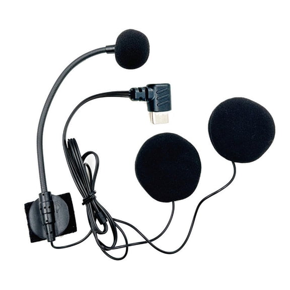 USB Type C Headsets Microphone Compatibles Full Face Helmets Includes Noise Cancelling and Adjustable Boom