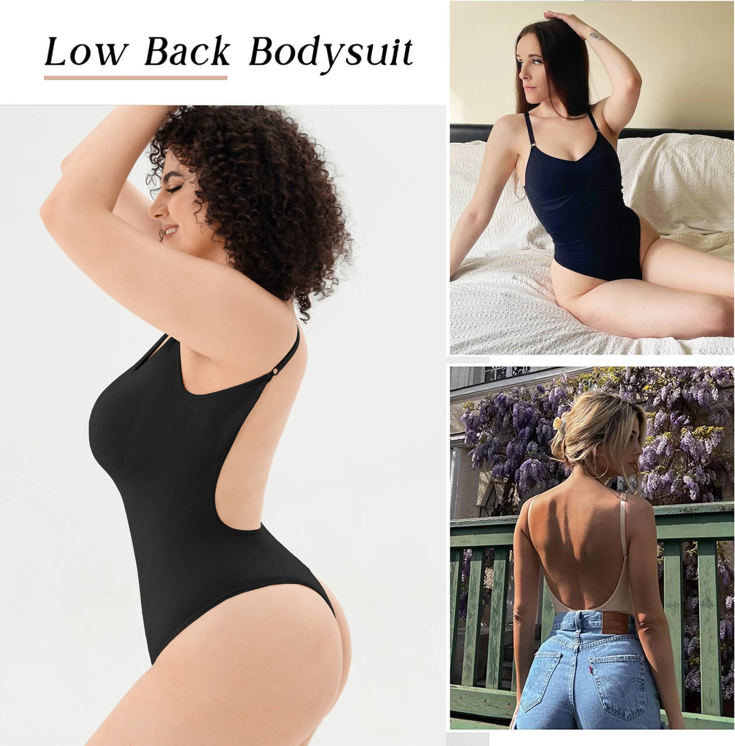 Women's Seamless Low Back Bodysuit with Tummy France