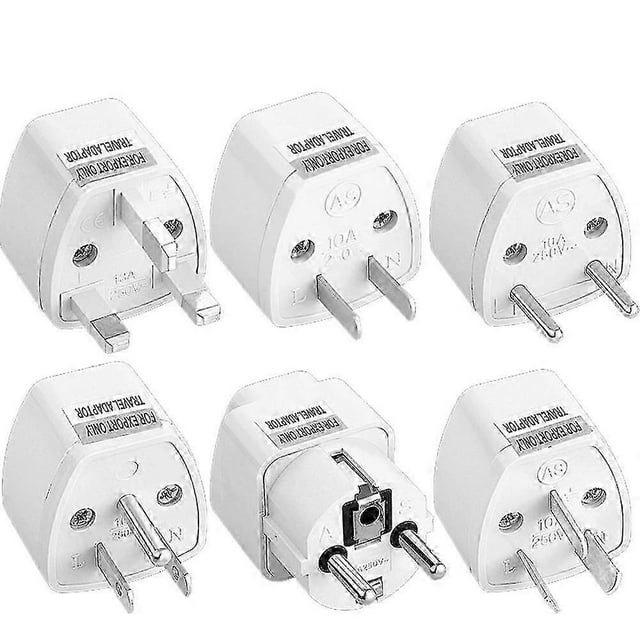 1/5pcs Universal World Wide Travel Adapter Plug To Eu Plug Power Outlet Travel Charger Adapter