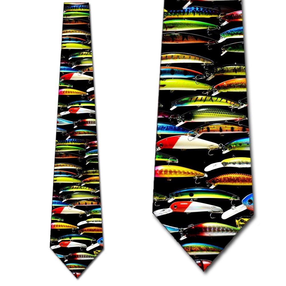 Fishing Ties Mens Lure Necktie Fish Tie Fishing Accessories for Men by