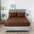 thumbnail image 2 of Lux Decor Collection Bed Sheets, 1800 Series Microfiber Deep Pocket Wrinkle, Fade, Stain Resistant Twin Sheets Set - Brown, 2 of 5