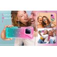 thumbnail image 4 of Nagebee For T-mobile Revvl 7 Pro 5G Phone Case with Built-In Screen Protector, Nagebee Full-Body Protective Shockproof Rugged Bumper Impact Resist Durable Phone Cover (GlitterPinkAqua), 4 of 12