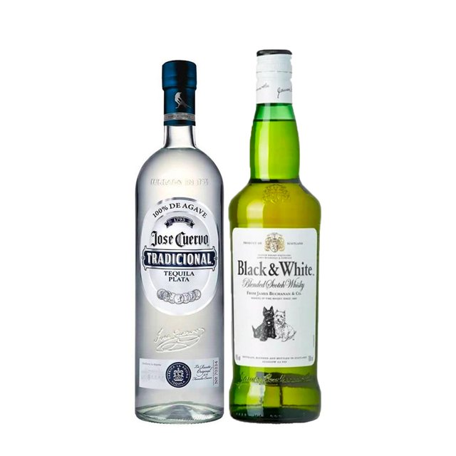 Tequila Jose Cuervo Tradicional Plata 950 ml Whisky Black And White Blend 700 ml