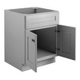 thumbnail image 6 of Design House Brookings Solid Wood 24" Fully Assembled 2-Door Shaker Bathroom Vanity Cabinet, Sherwin Williams® Gray, 6 of 17