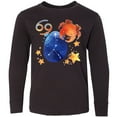 thumbnail image 3 of Inktastic Cancer Crab Constellation Zodiac Sign Illustration Long Sleeve Youth T-Shirt, 3 of 5