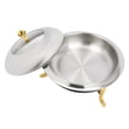thumbnail image 6 of 28cm Round Dining Stove Chafing Dish Food Warmer without Ears Stainless Steel, 6 of 22