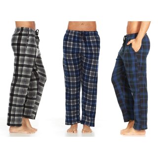 DARESAY Mens 3 Pack Pajama Pants for Men, Microfleece Pajama Pants, Men ...