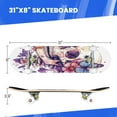 thumbnail image 3 of Complete Skateboards for Beginners,7 Layer Canadian Maple Double Kick Deck,31''Pro Cruiser Human Skate Board, 3 of 5