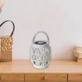 thumbnail image 3 of LED Solar Basket Weave Lantern With Faux Candle White, 3 of 3
