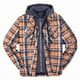 thumbnail image 1 of Chaqueta Sherpa para hombre, sudadera con capucha de forro polar grueso a cuadros, informal, con cremallera, cálida, para otoño e invierno, camisas de corte relajado, 1 of 5
