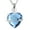 Blue, variant on Crystal Heart Cremation Jewelry for Ashes Urn Necklace for Ashes of Loved One-Always on my mind forever in my heart