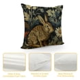 thumbnail image 4 of JRXY SILYHEART Forest Rabbit Floral Art Nouveau Lumbar Pillowcase Cushion Cover White, 4 of 5