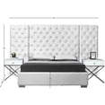 thumbnail image 5 of Grande White Velvet King Bed-Color:White Velvet,Style:Contemporary, 5 of 8