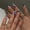 JP3389 [Glue model], variant on 3D gold relief wearing nail piece wholesale French crocodile pattern manicure short almond gradual change smudge fake nails
