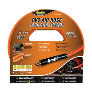 Amflo Pvc Air Hose, Orange, 0.37 x 100