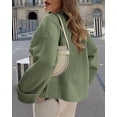 thumbnail image 2 of Suéter PRETTYGARDEN Oversized Peludo Cuello Redondo XL Verde Ejército, 2 of 8