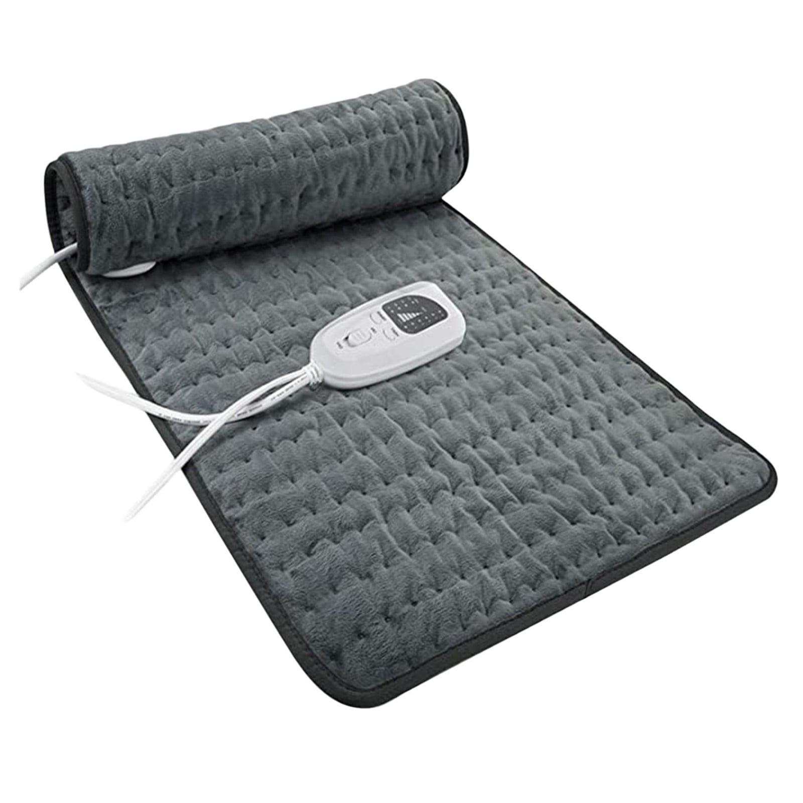 Electric Heating Pad for Body Pain Relief | 6 Heat Settings & 4-Timer Controller | Washable Fleece Heat Mat | 60x30cm | LED Indication | Fast Heating Warm Blanket | 75W Power | Long 2.1m Cable