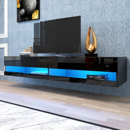 pix Floating Tv Stand For 75 Inch Tv v home tv stand for 75 80inch tv universal tv stand modern tv cabinet with 20 color led wall mounted floating stand high gloss tv table