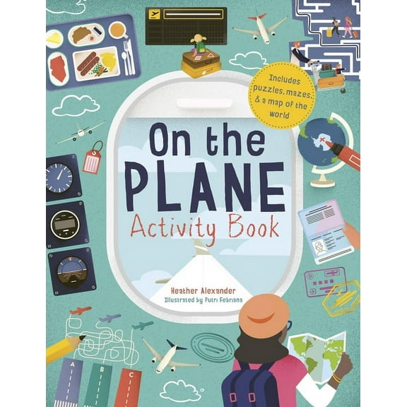 On the Plane Activity Book: Includes Puzzles, Mazes, Dot-To-Dots and Drawing Activities, (Paperback)