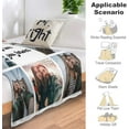 thumbnail image 5 of Fathers Day Personalised Gifts from Daughter Son-Custom Blanket with Photo Text-Customised Blankets-Multiple Colors Sizes Soft Flannel Blankets-Gifts for Dad Mum Grandma Grandfather, 5 of 6