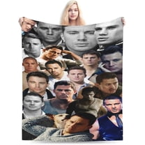 Blanket Channing Tatum Soft and Comfortable Wool Fleece Throw Blankets Gift for Home Decoration Sofa Office car Camping Yoga Travel Home Decoration Cozy Plush Beach