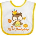 thumbnail image 3 of Inktastic My First Thanksgiving Owl Boys or Girls Baby Bib, 3 of 4