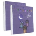 thumbnail image 4 of 40 hojas de servilletas, pañuelo de papel, patrón de Ramadán, 4 capas, muy absorbentes para cena de fiesta, color morado, 4 of 5