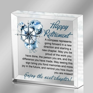 Happy Retirement Gifts for Women, Farewell Gifts for Coworker, Going Away Gifts for Friends Teacher Boss, Inspirational Gifts for Retired Women, Funny Retirement Keepsake Paperweight Sign