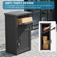 thumbnail image 4 of Nihsuao Package Delivery Box Outdoor with Lockable Secure, Waterproof & UV-Resistant, Anti-Theft Parcel, Large Double Wall Resin Outdoor Deck Box for Porches, Patios, Curbside, Black, 4 of 7