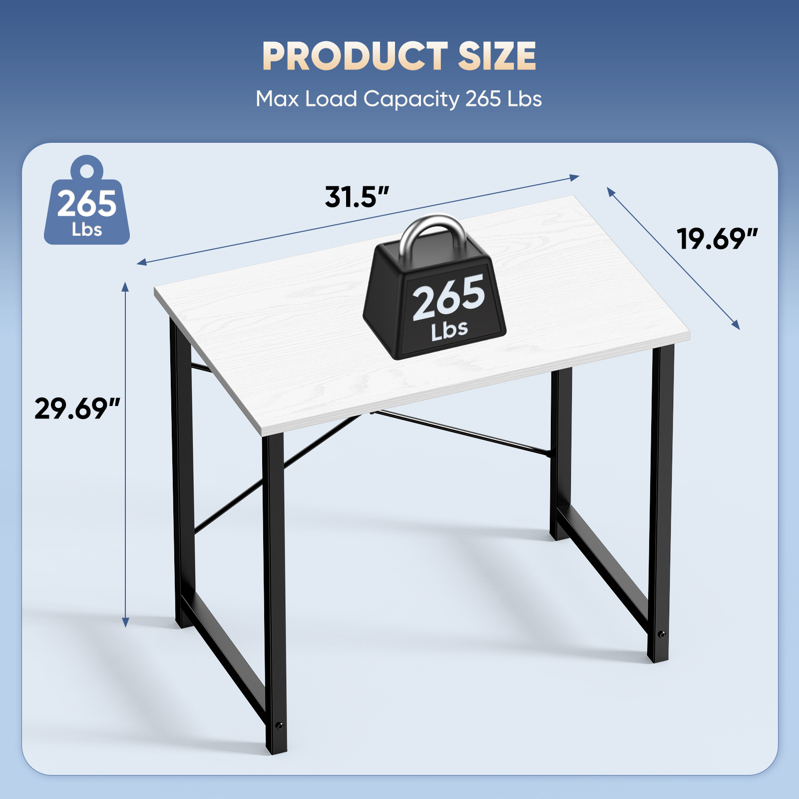 edx 31-Inch Computer Desk, Industrial Modern Writing Desk photo 2
