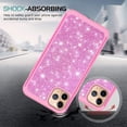 thumbnail image 6 of Cute Protective Phone Cover Case For Apple iPhone 11 Pro Case with [Tempered Glass Screen Protector] Girls Women Dual Layer Heavy Duty - Glitter Hot Pink, 6 of 7