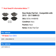 thumbnail image 2 of Rear Brake Pad Set - Compatible with 2015 - 2017 BMW X3 2016, 2 of 2