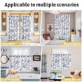 thumbnail image 6 of Pastoral Flowers Kitchen Curtains 96 Inch Length, Vintage Haze Blue Farmhouse Plant Grommet Top Bedroom Living Room Curtains, Light Filtering Cafe Curtain Drapes 2 Panels Set 104''x96'', 6 of 9