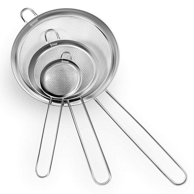 IPOW Fine Mesh Strainer, Stainless Steel Kitchen Food Strainers and
