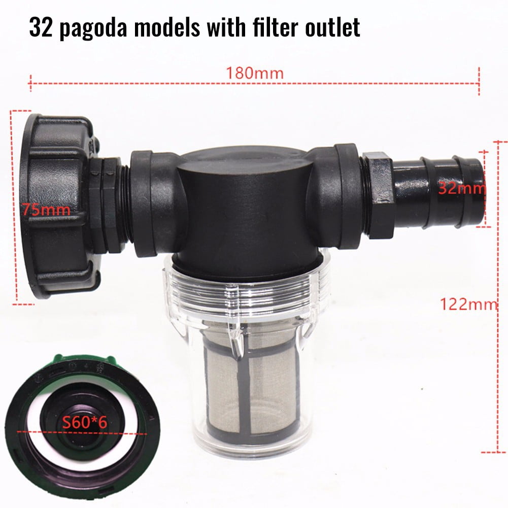 1x IBC Rain Barrel Filter Hose Connector Water 100 Mesh Stainless Steel Strainer
