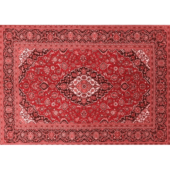 Ahgly Company Indoor Rectangle Medallion Red Traditional Area Rugs, 2' x 4'