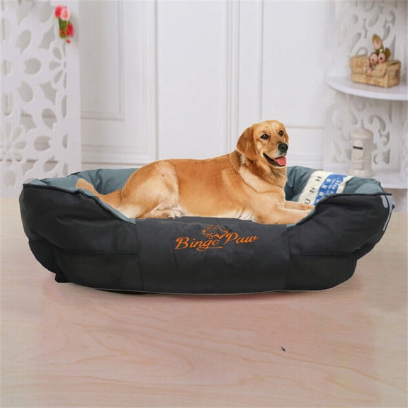 L Waterproof Orthopedic Dog Bed Sofa with Bolsters, Large Pet Bed with Removable Cushion, Anti-Scratch & Non-Slip Bottom