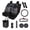 Black - Eagle American Flag, variant on LedBack Eagle Print 13Pcs Car Interior Cover Set American Flag Print Car Front and Rear Seat Covers with Steering Wheel Cover Safety Belt Pads Cup Coasters, etc, Universal Fit Most Cars