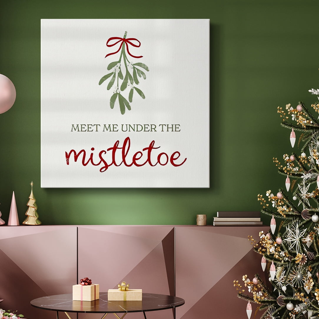 Mistletoe Wishes I- Gallery Wrapped Canvas