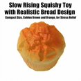 thumbnail image 2 of Slow Rising Squishy Toy with Bread Design, Compact Size, Golden Brown and Orange, for Relaxation, Simulated Toy, 2 of 3