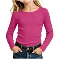 thumbnail image 6 of Miqool Girls Fall Sweaters Ribbed Knitted Crew Neck Long Sleeve Slim Fitted Cozy Casual Fashion Pullover Tops, 6 of 9