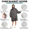 thumbnail image 5 of Wearable Oversized Blanket,Dark Christmas Tree and Gift Pattern Wearable Blanket Hoodie for Adults,Cozy Hooded Blankets with Super Pockets,Super Warm Fuzzy Pullover for Women & Men, 5 of 6