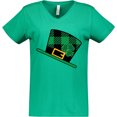 thumbnail image 3 of Inktastic St Patricks Day Irish Green Buffalo Plaid Women's V-Neck T-Shirt, 3 of 5