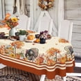 thumbnail image 1 of Nappe Ovale de l'Action de Grâce 60x102 Po, Nappe de Récolte d'Automne Citrouille Tournesol Dinde, Nappe en Polyester Imperméable Résistante aux Plis Durable pour l'Automne, l'Action de Grâce, Décoration Maison, 1 of 5