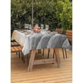 thumbnail image 2 of Outdoor Tablecloth with Umbrella Hole & Zipper, Grey Beach Coastal Rectangle Tablecloth 52x70 Inch, Summer Nautical Seaside Ocean Ombre Patio Table Cover Waterproof Table Cloth for Picnic/Party, 2 of 7