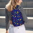 thumbnail image 5 of Kdxio Mathematics And Chemistry Print Canvas Backpack for School Work Travel Lightweight Unisex Daypack with Laptop Compartment and Adjustable Straps-Small, 5 of 5