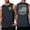 Navy, variant on Men's Freedom Patriotic Tank Top with USA Flag Graphic and Sleeveless Design Featuring Double-Sided Print for Independence Day 2026 Memorial Day Gym Workouts Beach Days Army Green L